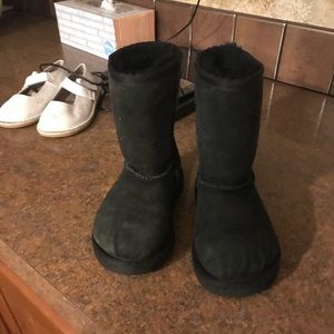 Girls black Ugg boots, size 9